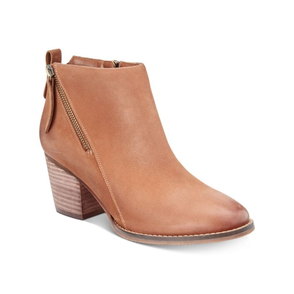 AQUA COLLEGE Womens Brown Pull On Tab Diagonal Accept Nancy Western Boot 9.5 M